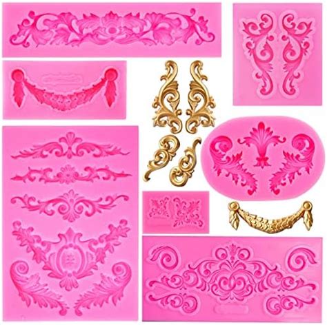 Amazon Rainmae Pcs Baroque Style Curlicues Scroll Lace Fondant