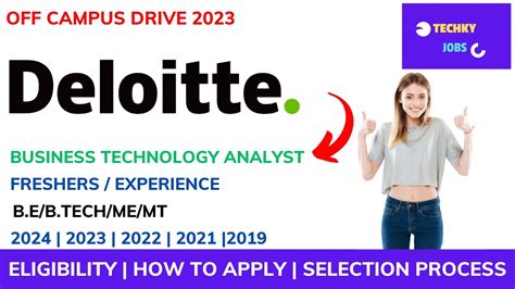 Deloitte Off Campus Drive For Batch Off Campus Drive Jobs