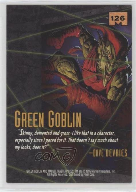 Fleer Marvel Masterpieces Gold Foil Signature Series Green Goblin