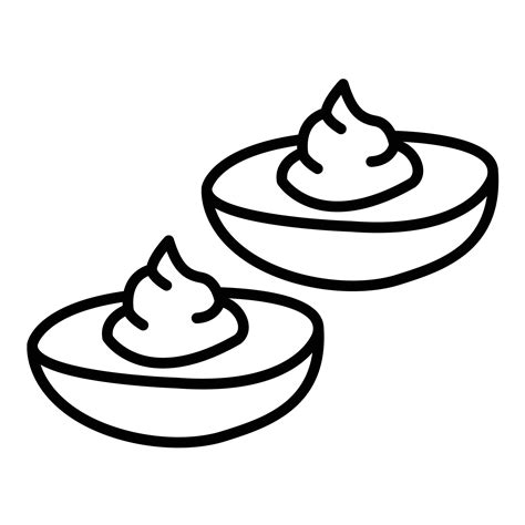 Deviled Eggs Line Icon 7571263 Vector Art At Vecteezy