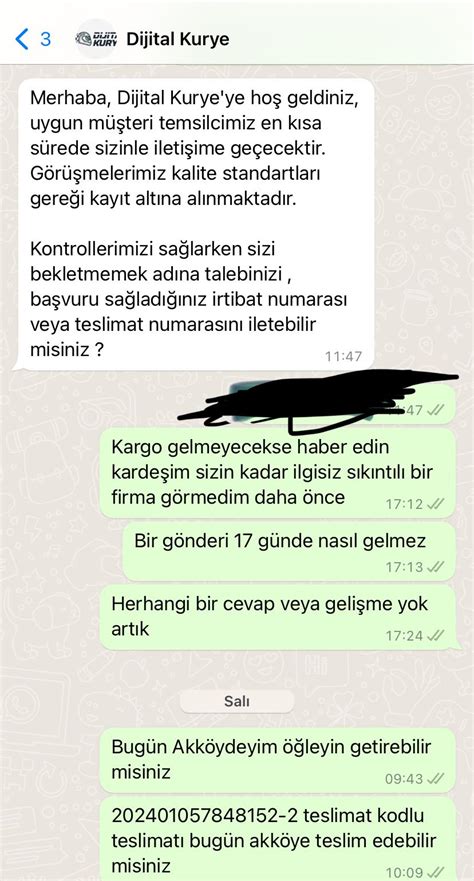 Dijital Kurye Firmasının Sim Kartı Teslim Edememesi Şikayetvar