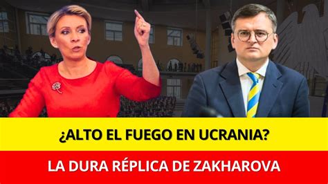 Zakharova Contraataca Los Planes Anti Ucranianos Son Falsos Youtube