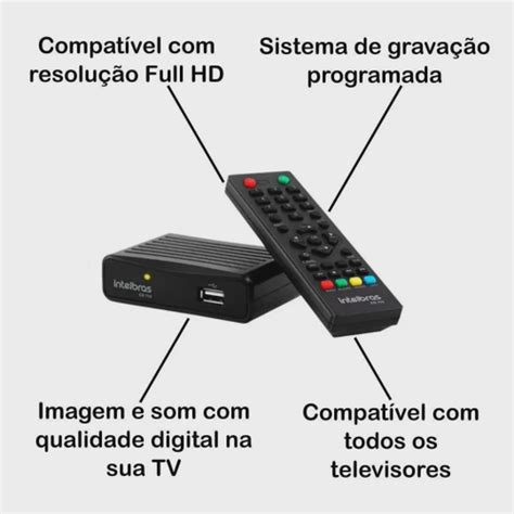 Conversor Digital Para Tv Antiga - Conversor Digital Intelbras Para Tv Antiga de Tubo Intelbras e Antena 5 ...