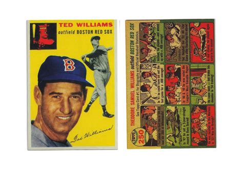 Vintage Topps Ted Williams Baseball Card Remarkable Etsy