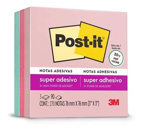 Bloco Adesivo Post it Cubo Paixão Viajar 76x76 270 Folhas 3m MercadoLivre