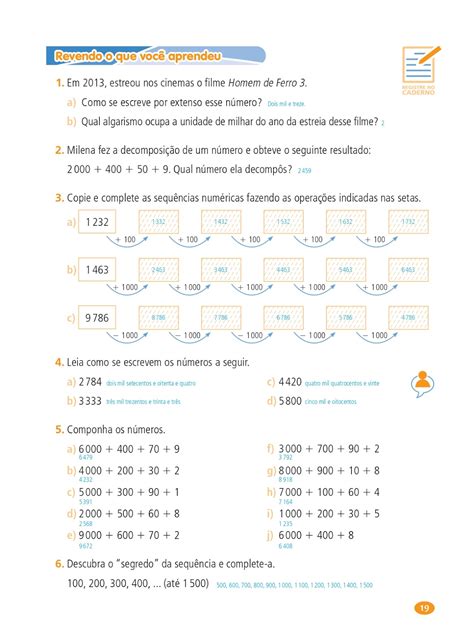 Sistema De Numeração Decimal 4 Ano RETOEDU