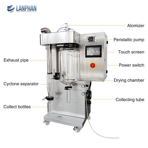 V Lab Scale Spray Dryer Machine Atomizer Milk Powder Ml H