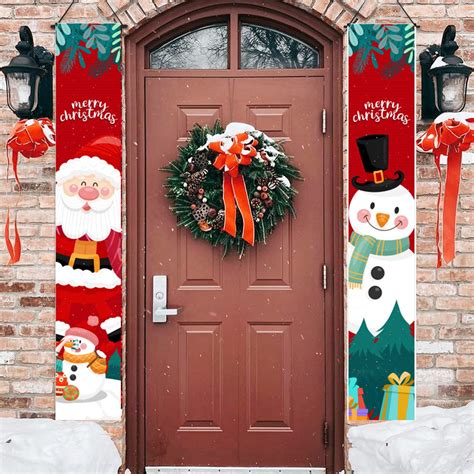 Deagia Living Room Decor Clearance Merry Christmas Door Banners Porch