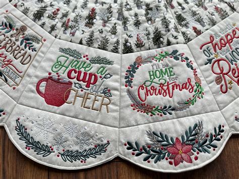 Ith Farmhouse Christmas Tree Skirt Machine Embroidery Designs By Juju