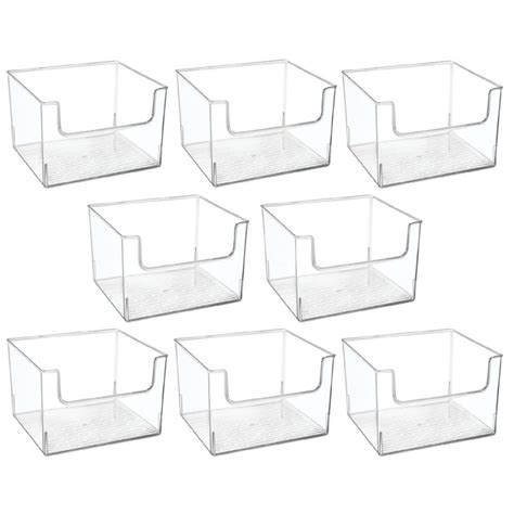 Mdesign Plastic Large Home Storage Organizer Bins With Open Front 8