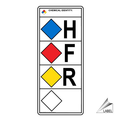 Nfpa 704 Chemical Identity H F R Label Hazchem 14703 Nfpa Diamonds