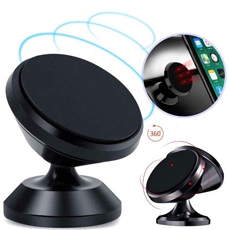 Magnetic Car Phone Holder Swivel Grip 360 Degree Rotation