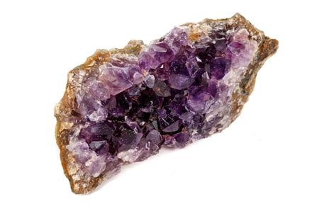 Premium Photo Amethyst Crystal Druse Macro Mineral On White Background