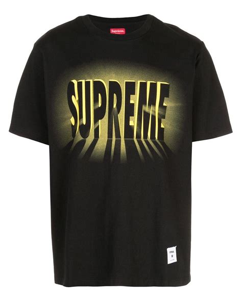 Supreme Cotton Logo T-shirt in Black for Men - Lyst