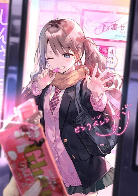 Safebooru 1girl Bag Bangs Black Jacket Blazer Blue Eyes Blurry