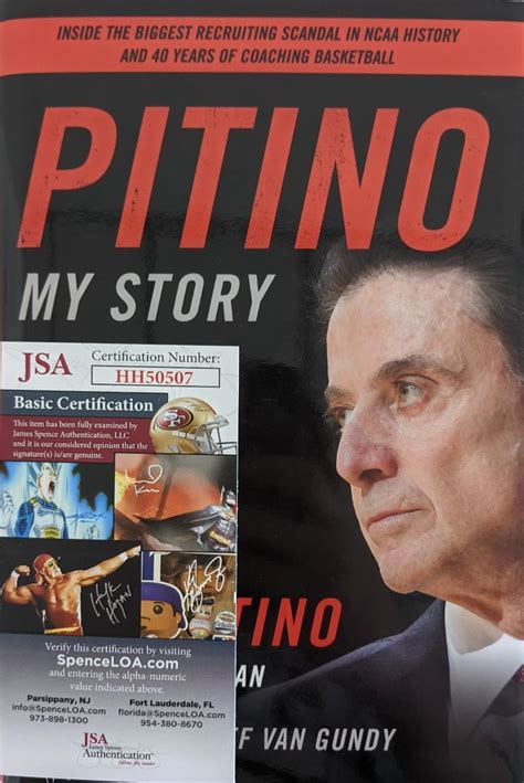 Rick Pitino signed hard cover book JSA | EstateSales.org