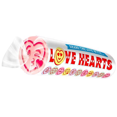 Swizzels Matlow Giant Love Hearts Fruit Sweets 39g British Food Supplies