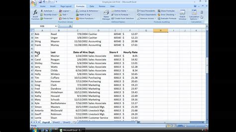 Naming Ranges In Microsoft Excel Youtube