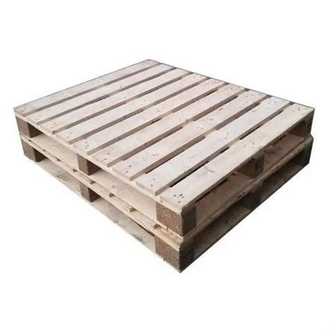 Rectangular 4 Way Industrial Rubber Wood Pallet For Packaging