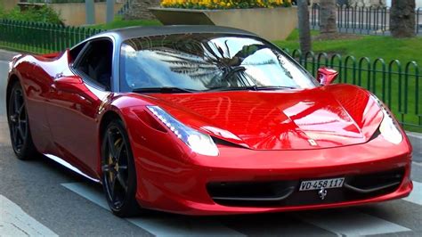 Ferrari 458 Italia - in Beautiful dark glossy Red - V8 - YouTube