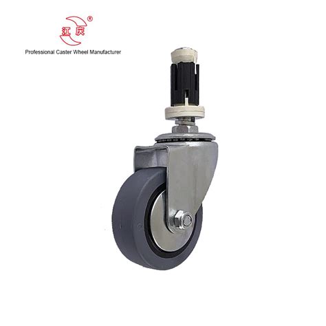 Jq Caster Inch Expansion Link Mm Tpr Wheel Swivel Medical Handcart