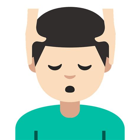 Man Getting Massage Free Vector Emoji On