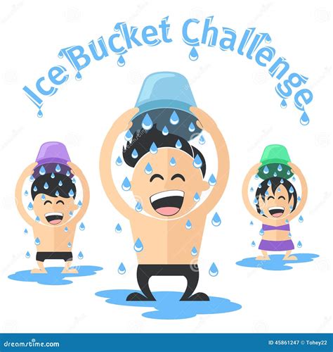 ALS Ice Bucket Challenge Cartoon Vector | CartoonDealer.com #45302345