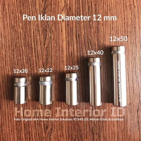 Jual Pen Iklan 12 X 20 Mm Stainless Steel Baut Akrilik Pen Reklame