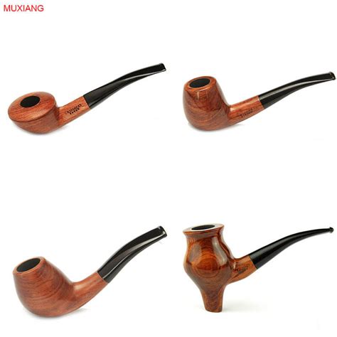 Modern Rosewood Curved Smoking Pipe Muxiang Pipe Shop