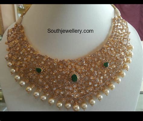 CZ Pacchi Necklace Indian Jewellery Designs