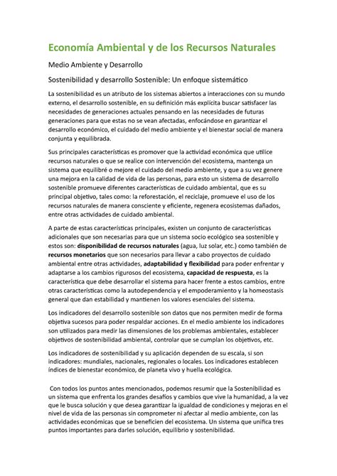 Economía Ambiental y de los Recursos Naturales Economía Ambiental y