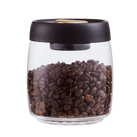 Vacuum Canister Glass Airtight Seal Food Jar Coffee Beans Storage