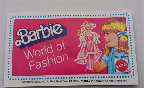 Vintage Barbie Booklet 80s Barbie Booklet Barbie World Of Fashion