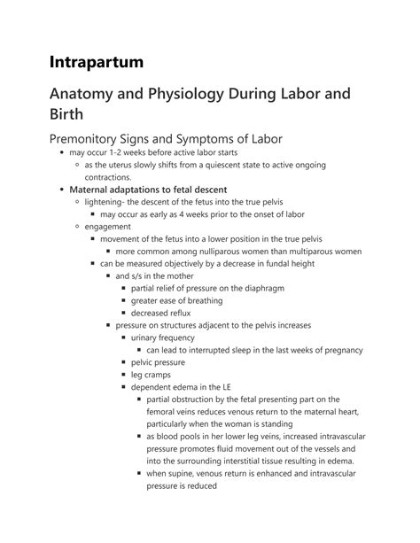 Solution Midwifery Board Exam Study Guide Intrapartum 2023 Studypool