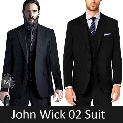 Keanu Reeves John Wick Suit | Black 3 Piece Suit