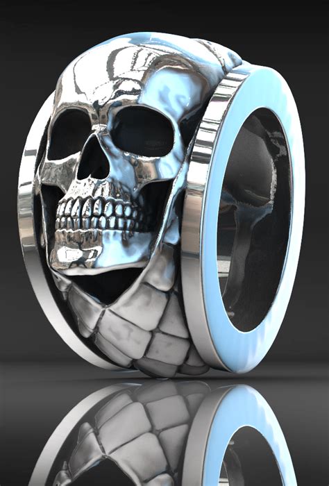 Skull Ring Sterling Silver Handmade Skull Rings Skull Ring Skull