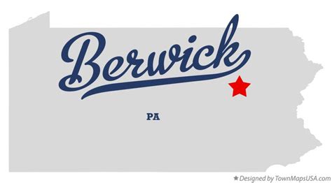 Map of Berwick, Columbia County, PA, Pennsylvania