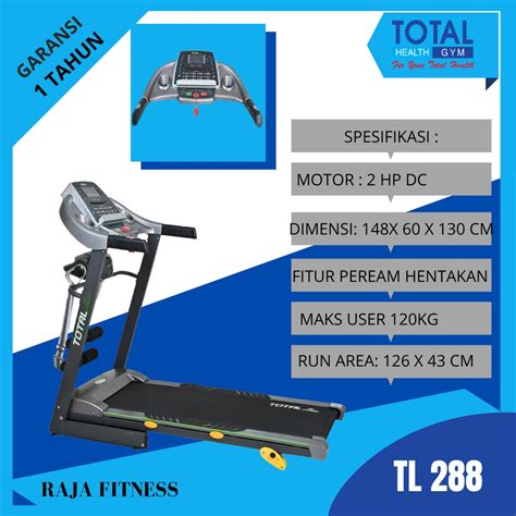 Jual Alat Olahraga Fitness Treadmill Elektrik Motor Hp Tl Daya