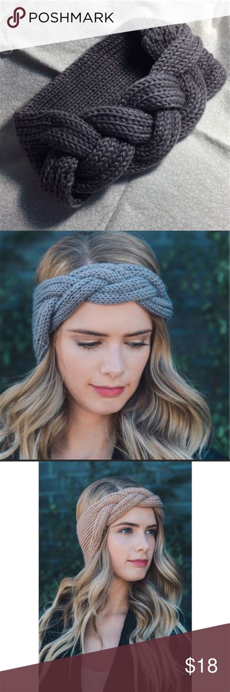 Gray Knit Headband Knitted Headband Clothes Design Gray Knits