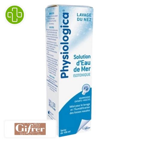 Gifrer Physiologica Lavage Du Nez Solution D Eau De Mer Spray