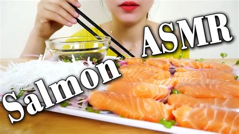 Eating Salmon Sashimi Asmr Mukbang Soft Eating Sounds No Talking