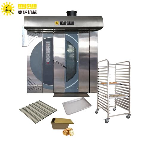 Bakery Machine Gas Rotary Rack Oven For Bakery With Pans China Gas