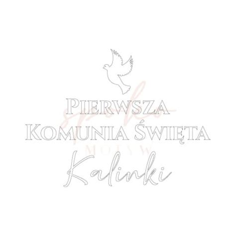 Naklejka na ściankę PIERWSZA KOMUNIA ŚWIĘTA personalizowany napis z