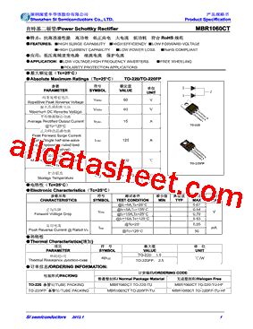 Mbr Ct Datasheet Pdf Shenzhen Si Semiconductors Co Ltd