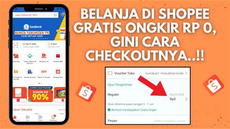 Belanja Di Shopee Gratis Ongkir Rp 0 Gini Cara Checkoutnya Tutorial