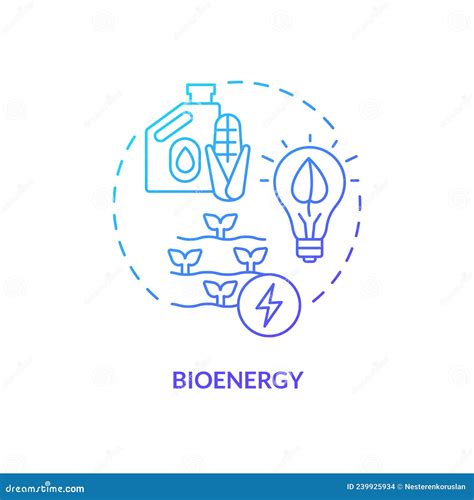 Icono De Concepto De Gradiente Azul De Bioenergía Ilustración Del Vector Ilustración De