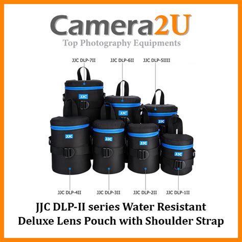 Jjc Dlp Ii Series Water Resistant Deluxe Lens Pouch With Shoulder Strap