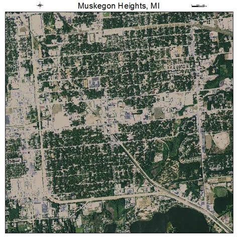 Aerial Photography Map Of Muskegon Heights Mi Michigan