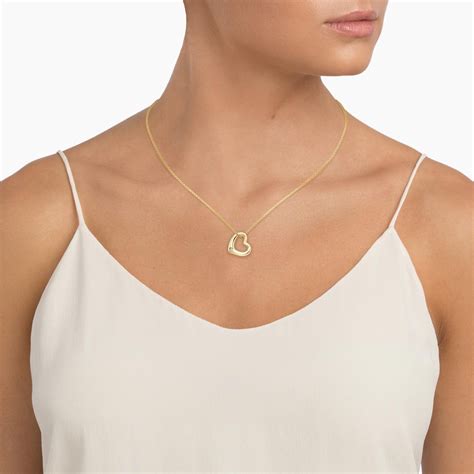 14k Yellow Gold Heart Diamond Necklace Brilliant Earth