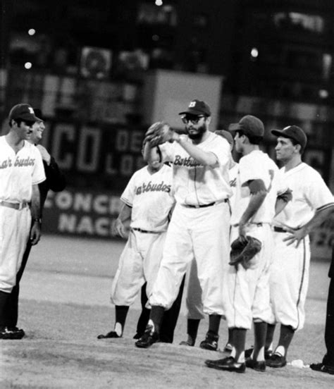 Fidel Castro Playing Baseball 1959 Vintage Everyday